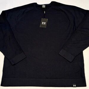 Under Armour Tour Tips Golf Sweater Men's XL Black Crewneck 1387128 001